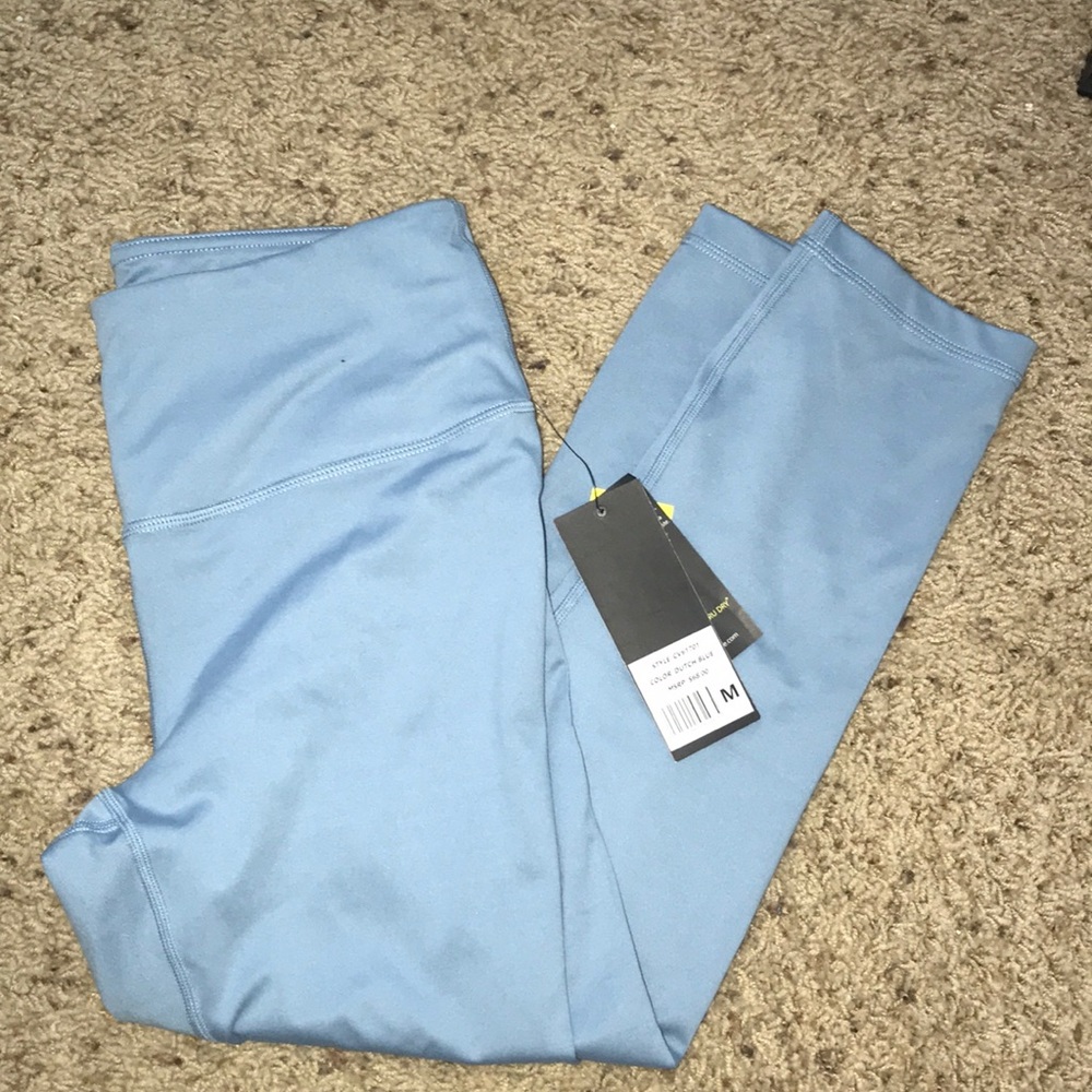 Blue high rise leggings